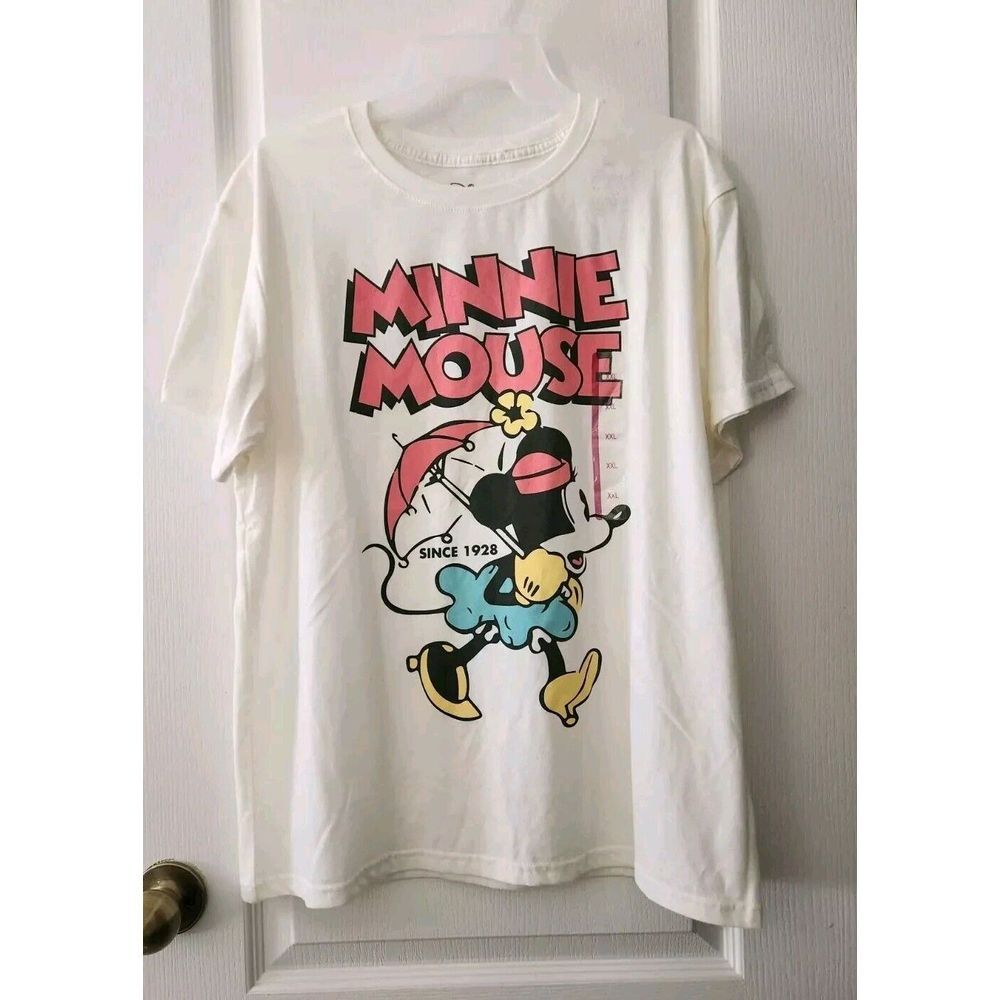 Disney Minnie Mouse Women's T-Shirt Crew Neck Short Sleeve‎ Size XXL